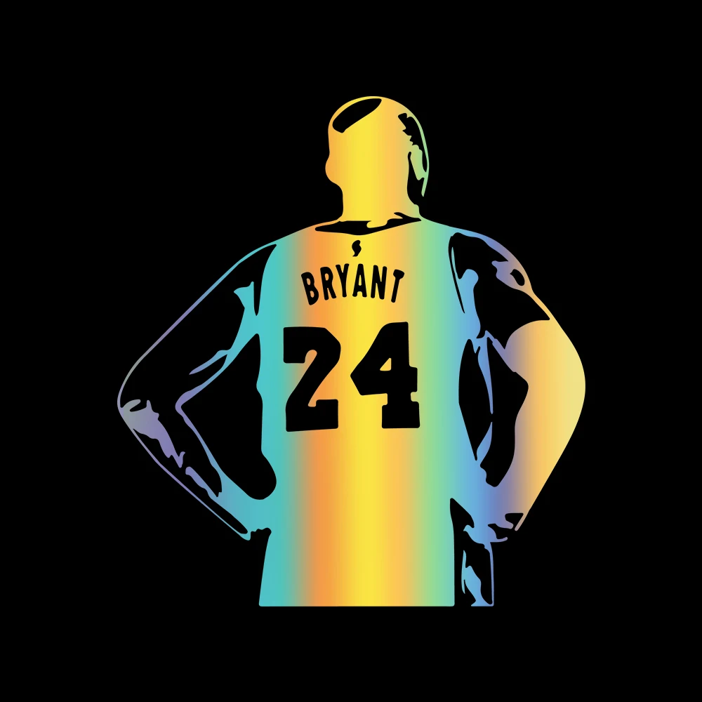 Coolest Car Stickers Basketball Star No. 24 Jersey Car Styling Stickers  Vinyl Door Window Decoration Decals KK 16.3cm X 15cm