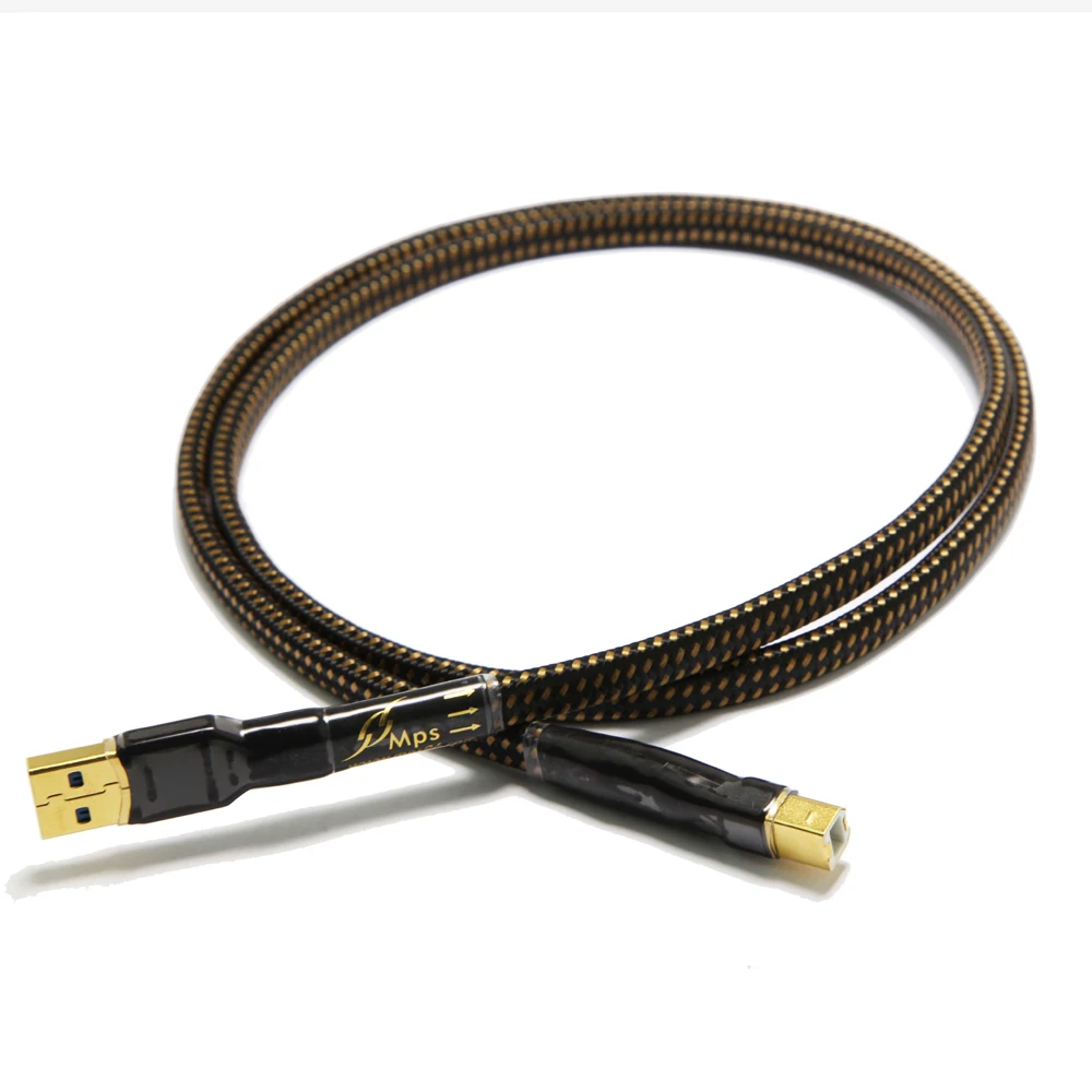 MPS HD-990 HiFi 99.9999% OCC+Silver Plated 24K10u Gold Plated Plug USB2.0 connector audio cable DAC PC Audio data cable