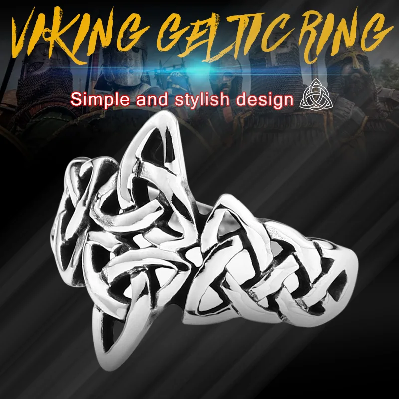 Beier New Designs Viking Norse Mythology Odin Rune Men Ring Viking Tree of Life Norse Amulet Wolf Totem Jewellery Wholesale