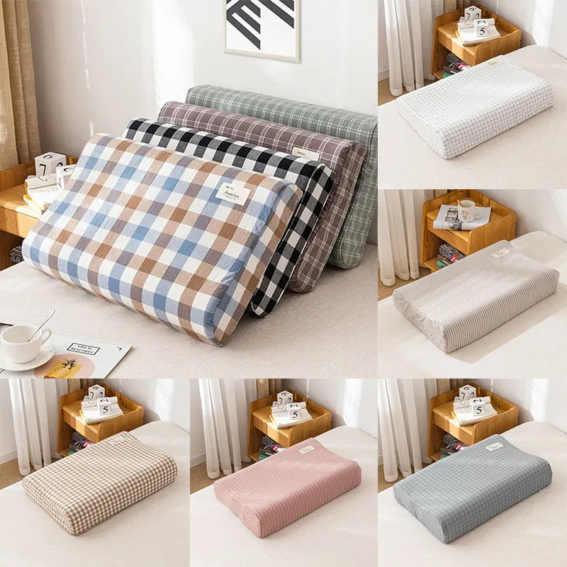 

Cotton Latex Pillowcase Bedroom Sleeping Memory Foam Latex Pillows Case Neck Healthcare Pillow Covers Fashion