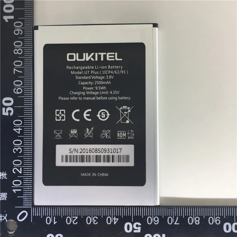 

New production date for OUKITEL U7 plus battery 2500mAh Long standby time High capacity for OUKITEL U7 plus battery