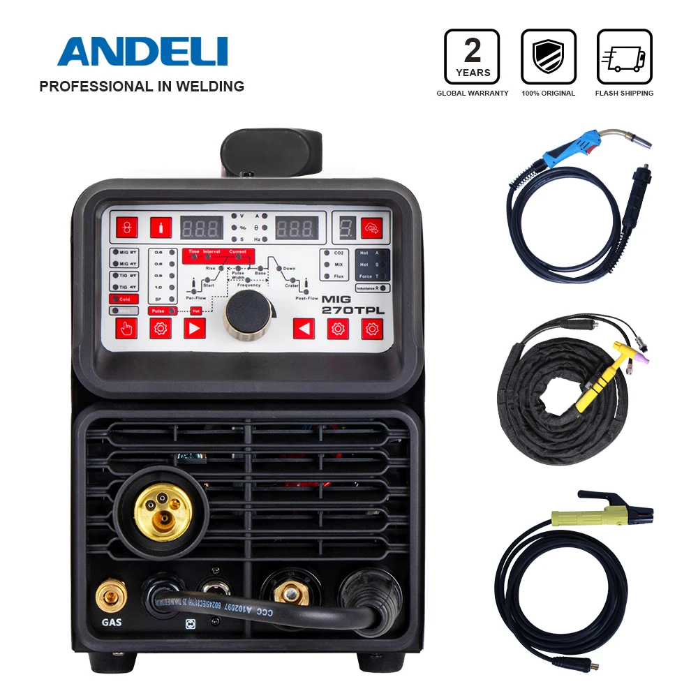 ANDELI Multi-Function Welding Machine MIG-270TPL MIG TIG Pulse MMA and Cold Welding 4 in 1 Multi-Function MIG Welding Machine