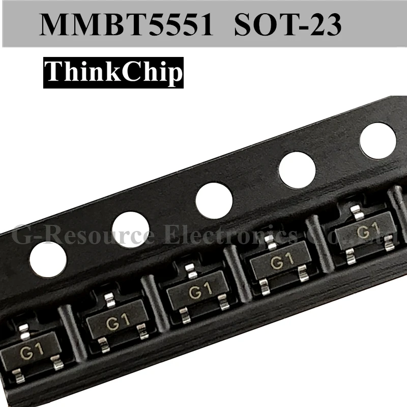 

(100 шт.) MMBT5551 SOT-23 SMD NPN сигнал детской яркости (маркировка G1)