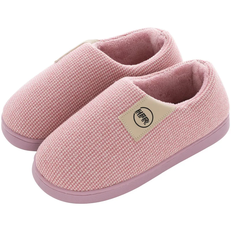 2022 Plus Size 48-49 Women Winter Home Slippers Soft Sole Lovers Indoor Warm Shoes Anti-slip Female Male Big Size House Slipper