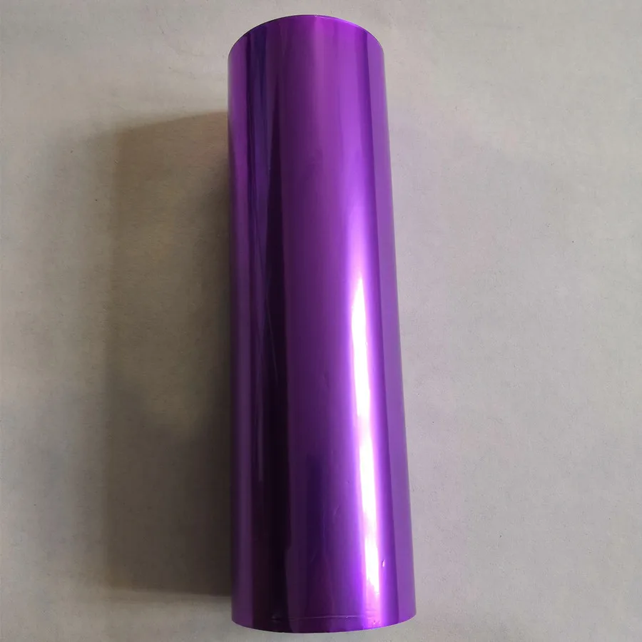 Hot stamping foil metalic foil matt violet color hot press on paper or plastic materials 21cm x 120m heat stamping film