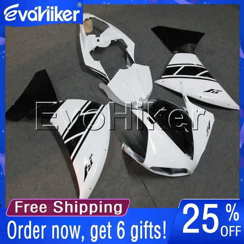 Custom motorcycle fairing for YZF-R1 2009 2010 2011 Injection mold motorcycle bodywork kit black white+gifts