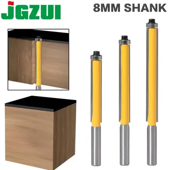 Mèche de chasse à lame longue à tige de 8mm, roulement d'extrémité de mèche de routeur pour outil de coupe du bois