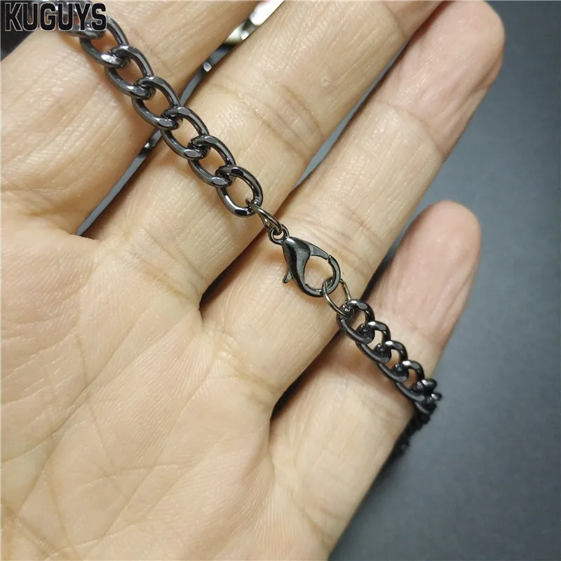 KUGUYS Joker Clown Pendant Necklace for Women Black Chain Acrylic Fashion Jewelry Halloween Accessories
