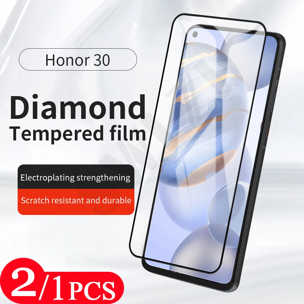 2/1Pcs Glass for Honor view 40 v40 5G 30 pro plus 20 lite note 10 10i 20i 20S 30i 30S tempered protective film screen protector