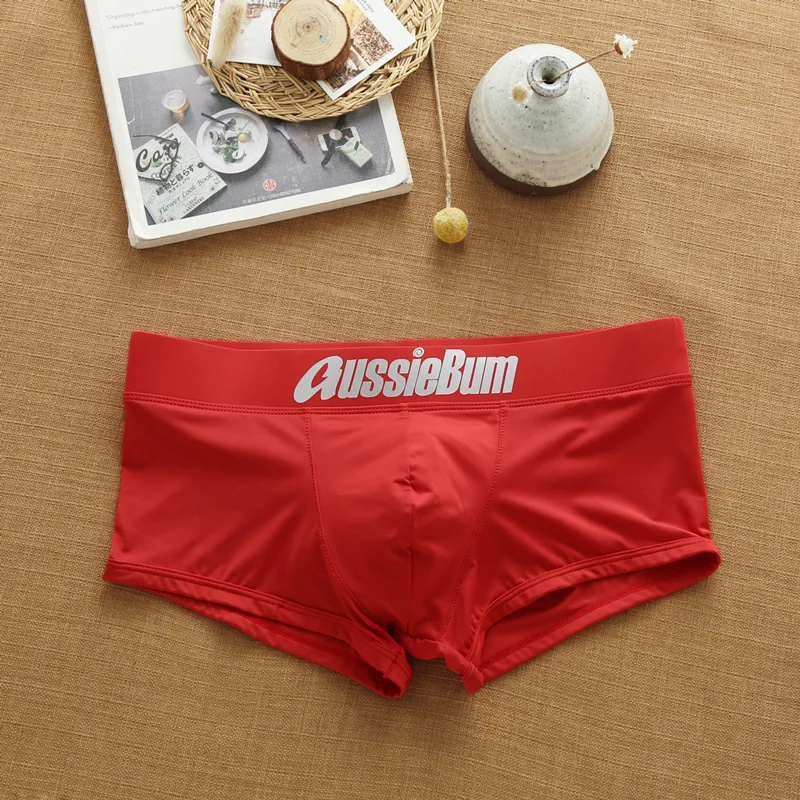 男性の下着ミルクシルク快適なスポーツボクサーaussiebum-m218バッグ