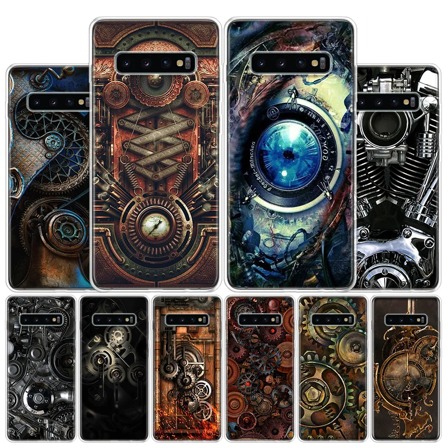 Steampunk Gear Mechanical Phone Case For Samsung Galaxy S24 S23 S22 Ultra S21 S20 Fe S10 Plus S10E S9 S8 + Shell Coque