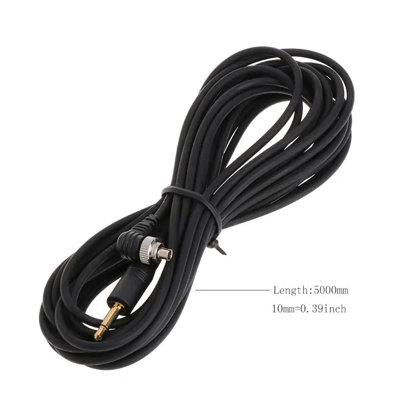 3.5mm Plug to Male Flash PC Sync Cord Cable Light Trigger For Studio Photography Accessories