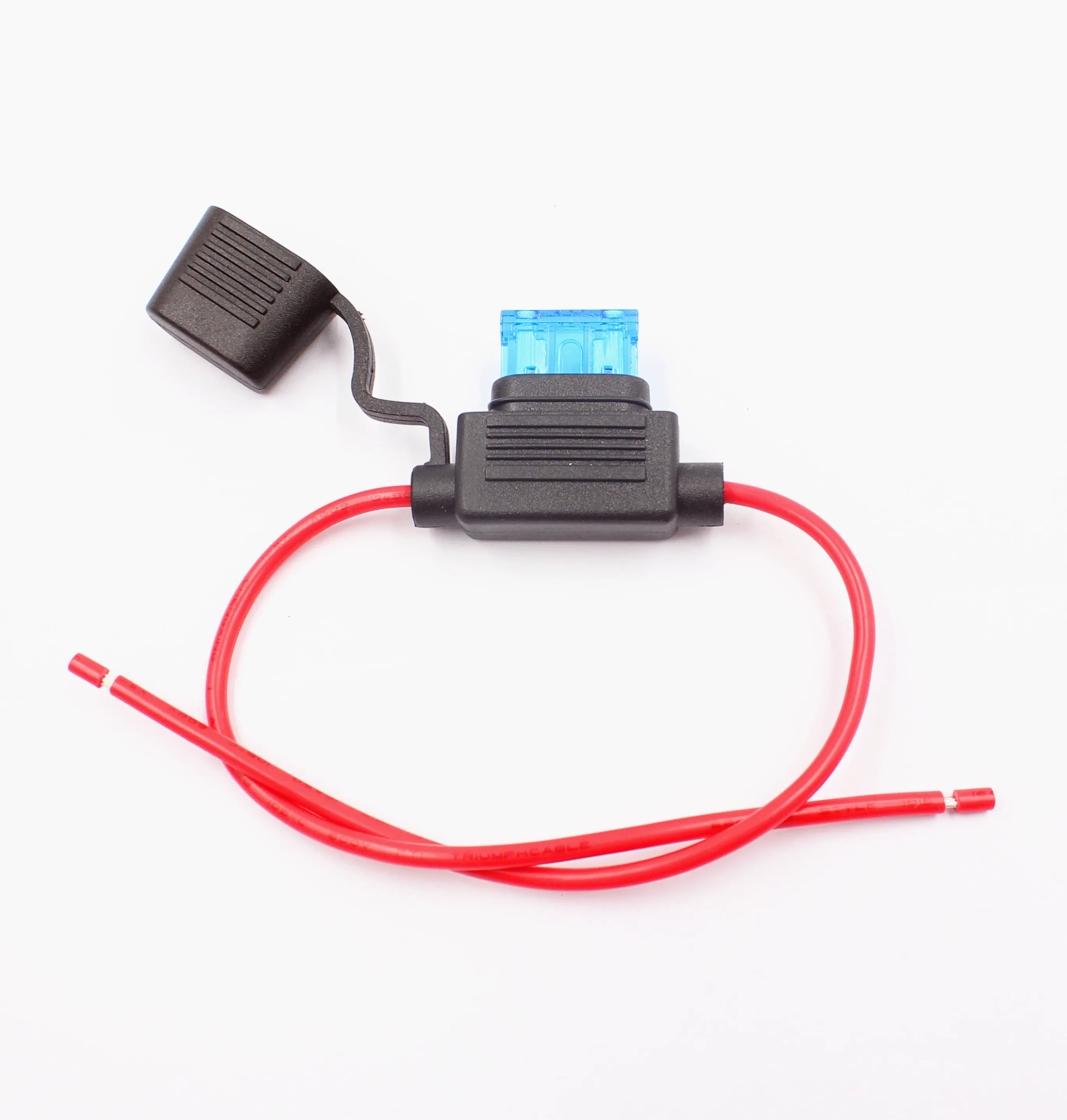 

1x Standard Blade Fuse Holder Splash Proof 16 AWG Cable In Line Car Auto Fuse Box Adapter