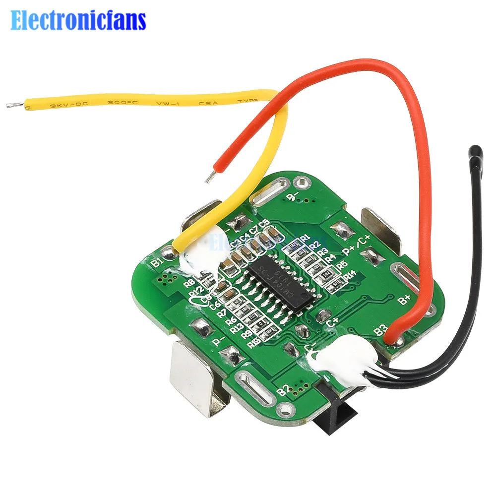 4S 4 Series String 16.8V Lithium Battery Protection Board 14.8V / 16.8V For Power Tools Drill Straight Diy Electronic PCB Module