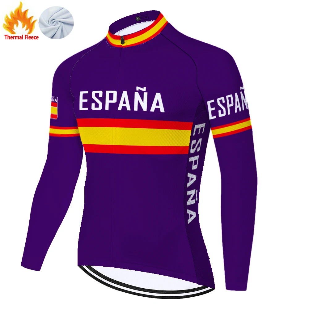2025 اسبانيا الشتاء الحراري الصوف مايوه Cyclisme أوم Fietskleding هيرين مايوه Ciclismo Camisa Ciclismo Masculina