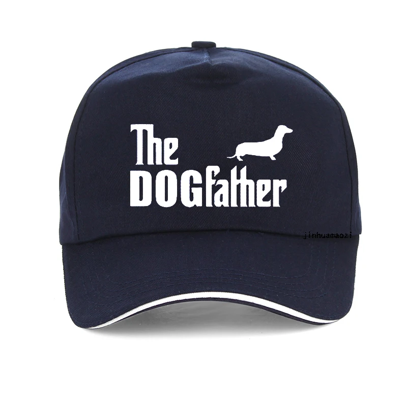 Fashion THE DOGFATHER Dachshund Sausage Dog Funny Humour Printed Baseball cap Brand Men and women adjustable snapback hat