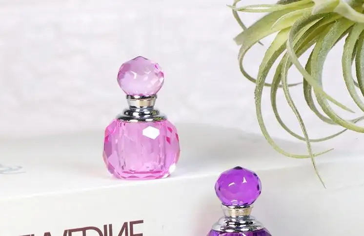 

K9 Crystal Handicrafts Perfume Bottle Shape Baby Shower Gift Purple and Pink Wedding Favors Decoration Wholesale