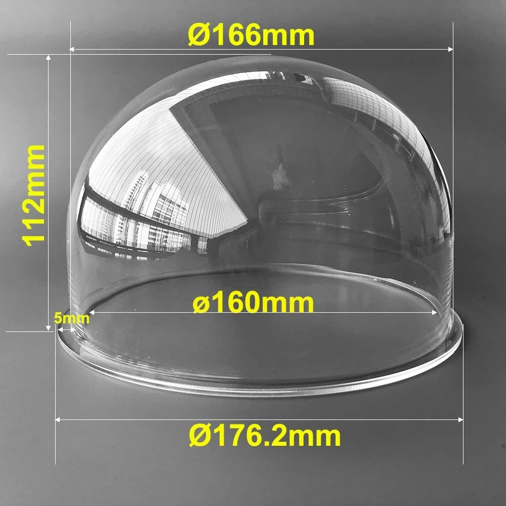 6.94 Inch Acrylic Clear Dome Cover Heightened Surveillance Security Camera Dome Housing Camera Lens Protective Cover 176.2x112mm