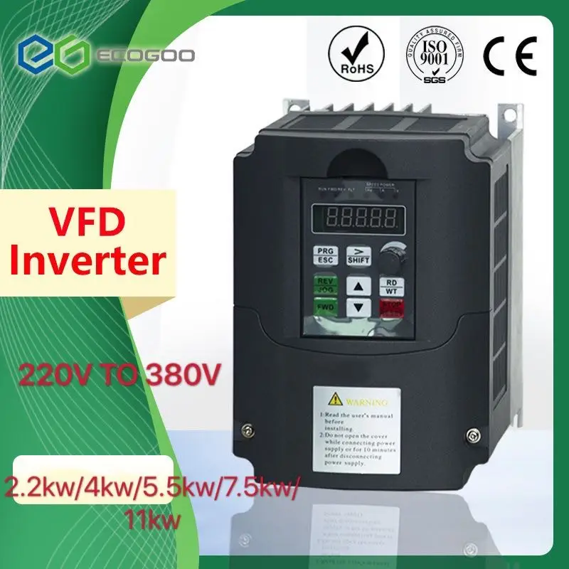 Inversor 4kw11kw 220v para Fases 380v Vfd Unidade de Frequência Variável Inversor Vfd 400hz Inversor de Frequência Vfd