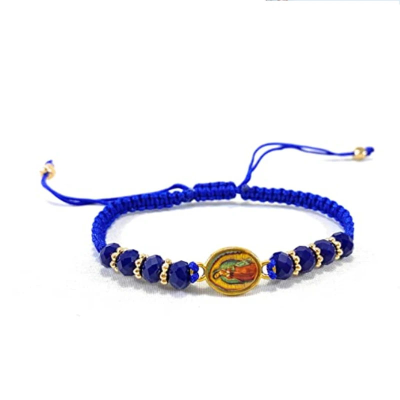 Virgin Mary Holy Mary Our Lady Of Guadalupe Red String Red Bead Adjustable Bracelets Adults Protection And Good Luck