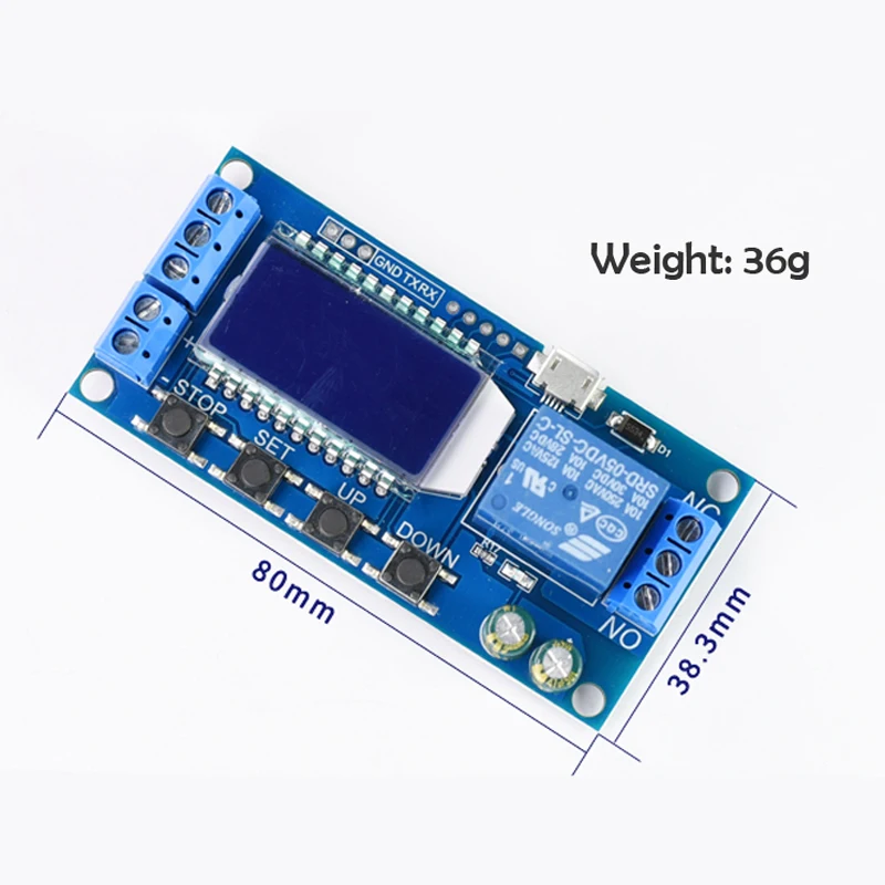 Thời Gian Telay Mô Đun 24V/12V Chu Kỳ Thời Gian Tắt Kích Hoạt Trễ Chuyển Đổi DC AC Đa Năng Dẫn Chu Kỳ Thời Gian mạch Chuyển Đổi