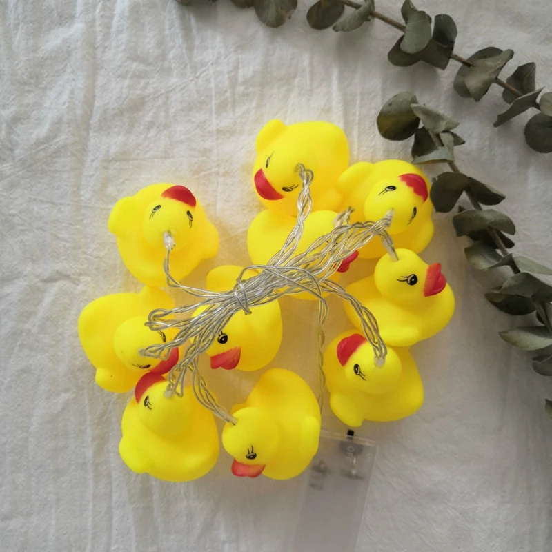 LED String Lights for Party Decoration, Enamel Animal, Yellow Duck, New