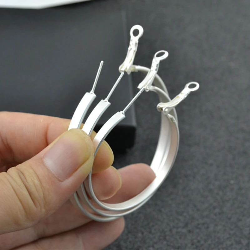 Hoop Earring for Women Star Wide Simple Big Circle Gold Black Silver Plating Wholesale Exaggeration Personality Temperament Girl