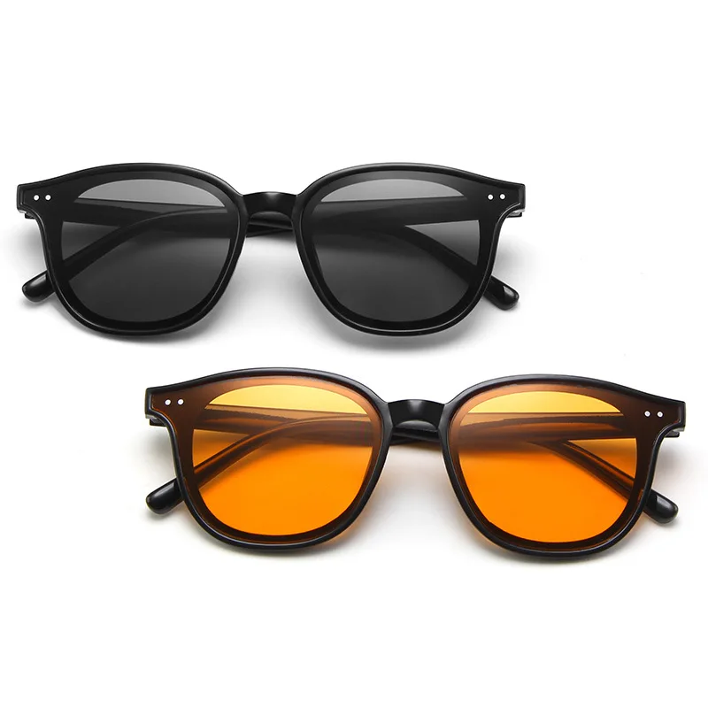 Niet Quadratischen Rahmen Sonnenbrille Männer Frauen Grau Orange Objektiv UV400 Schutz Brillen Mode-Design Gafas De Sol