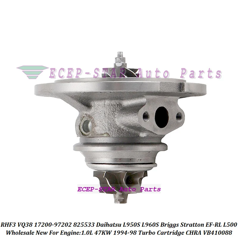 Turbo Cartridge CHRA RHF3 VQ38 17200-97202 825533 VB410088 For Daihatsu L950S L960S Briggs Stratton EF-RL L500 1.0L 47KW 1994-98