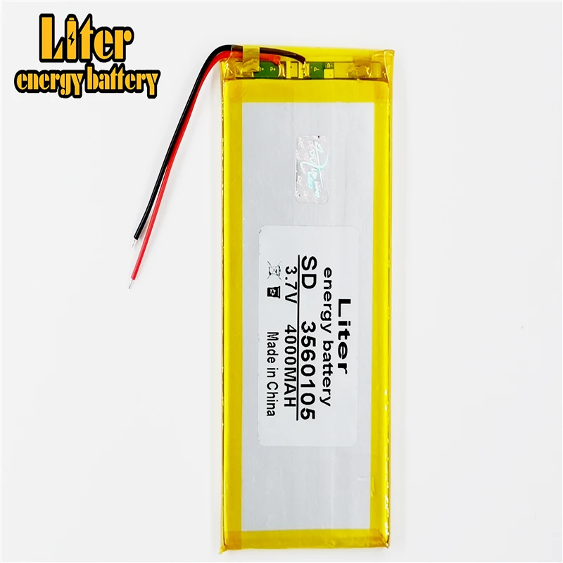 ultra thin 3.7V 4000mah li Tablet polymer battery for laptop 3560105 in stock