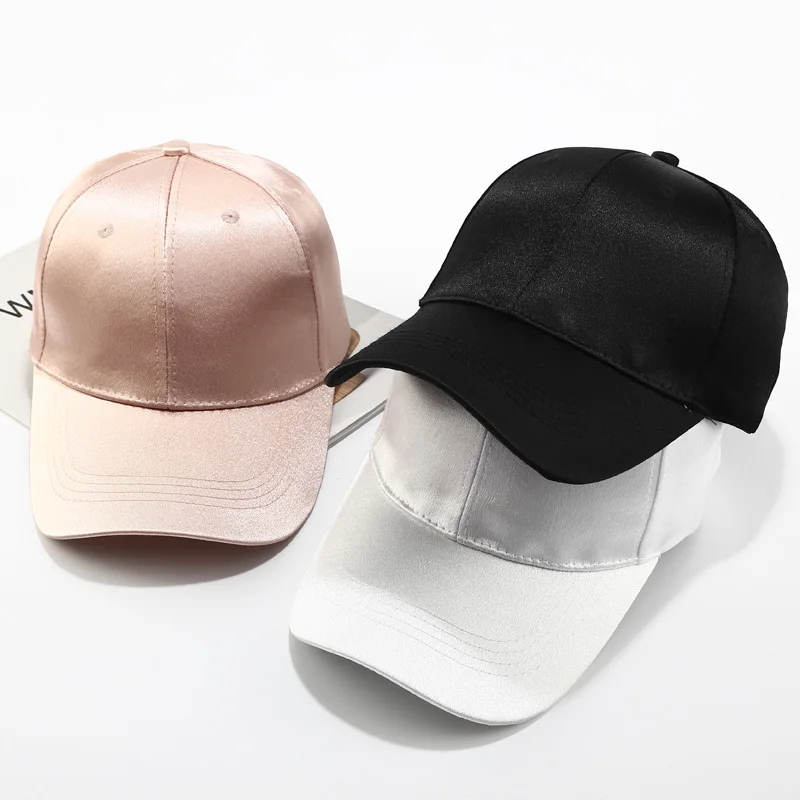 Women's Baseball Caps De Sedasatinada  Ajustable 2021 Summer New Brand D Letter Silk Satin Women's HatVisor outdoor hats