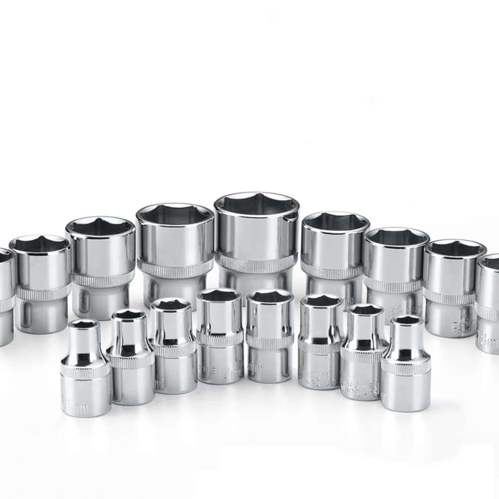 

3/8" Mirror Short Head Sleeve Socket Wrench 6-24mm Hex Hand Tools Auto Repair Tool Casing Tool Sleeve Removal Tool