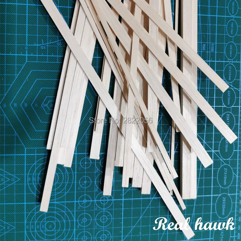 50 Pcs 200 Mm Lengte 4 Mm Dikte Breedte 5/6/7/8/9/10 Mm Hout strip Aaa + Balsahout Sticks Strips Voor Vliegtuig/Boot Model Diy