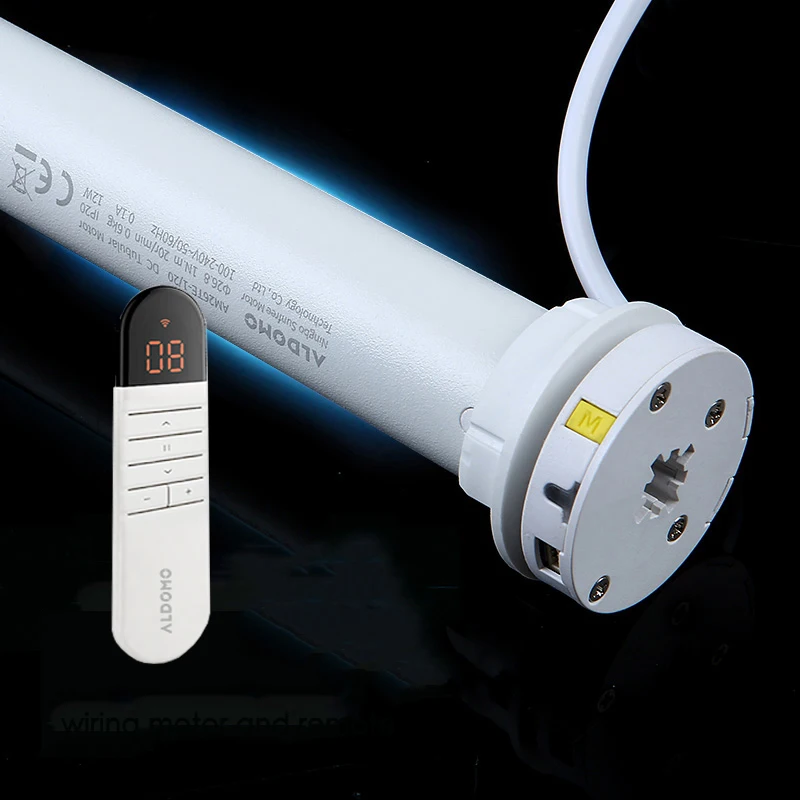 CASAYA-Roller Blinds Motor, 100-240V AC and DC Tubular Motor, Remote Control, Suitable for 38mm Roll Tube, Lithium Battery