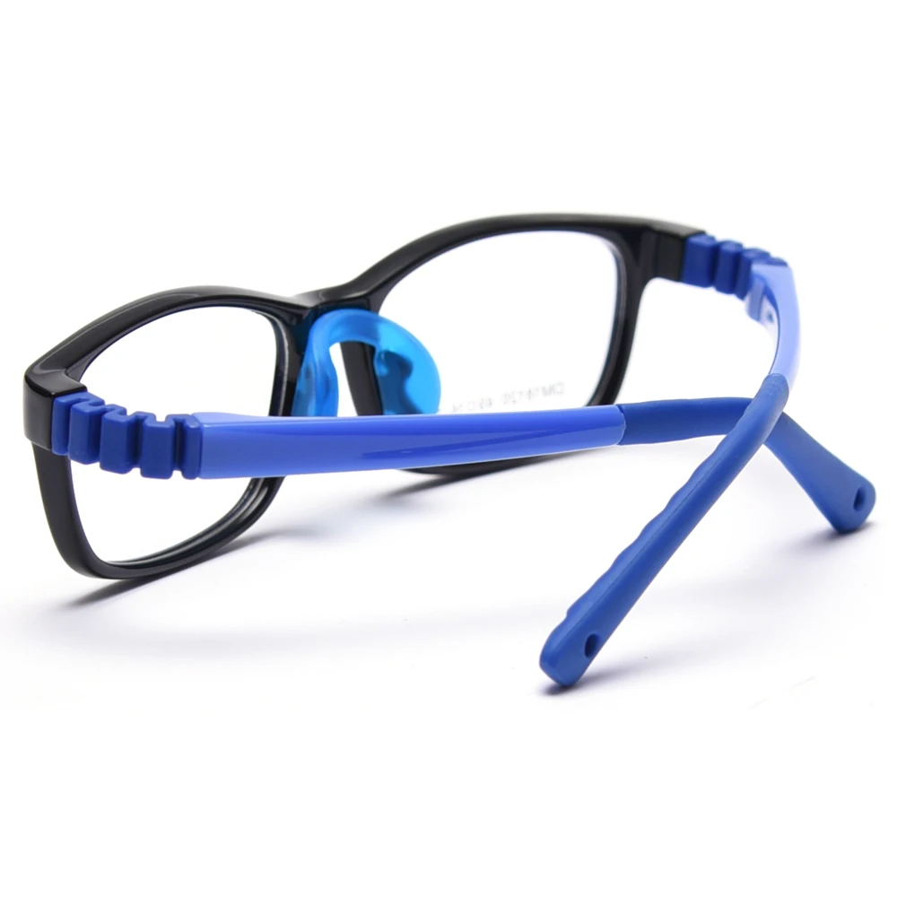 Kachawoo optical glasses frame boy black blue square eyeglasses for kids computer girl TR90 spectacles comfortable clear lens