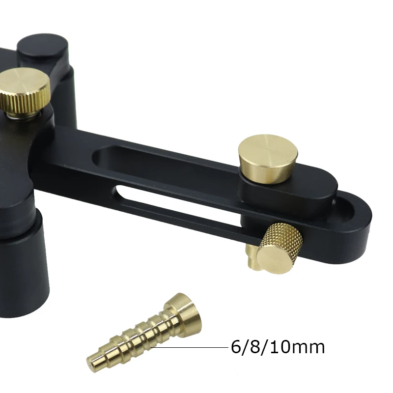 Có Thể Điều Chỉnh Doweling Jig Bộ Tự Centering Vị Trí Mũi Khoan Hướng Dẫn 6/8/10 Mm Lỗ Puncher Định Vị Jig cho Đồ Nội Thất Nghề Mộc Dụng Cụ