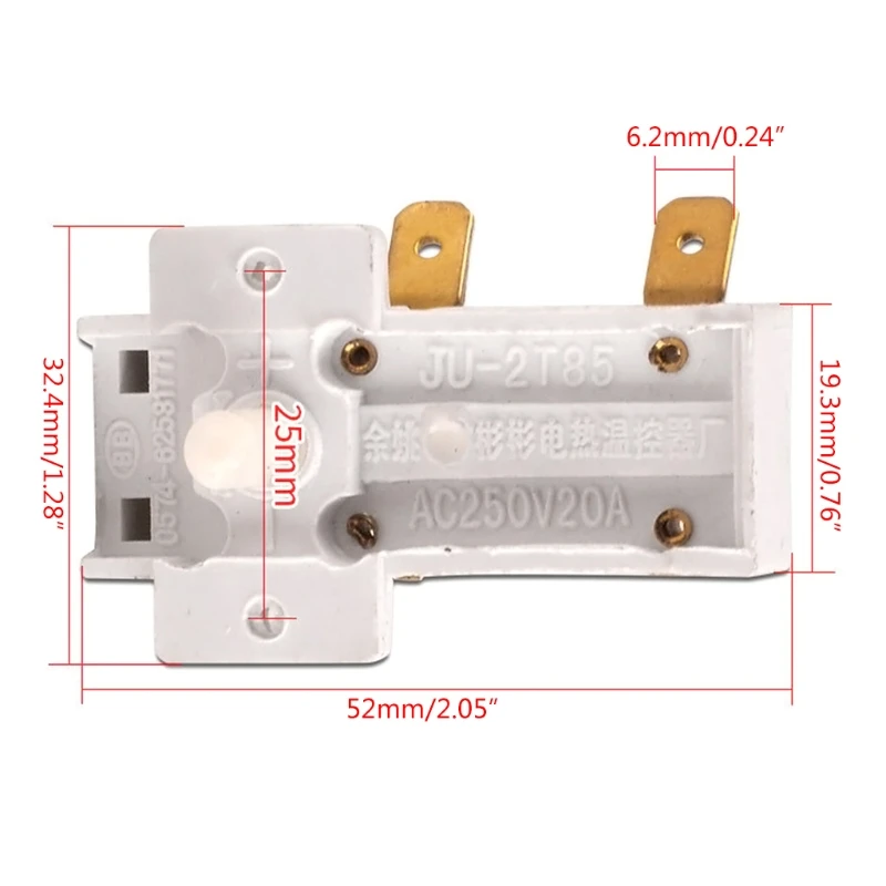 J6PE Durable Electric Heater Thermostat 250V16A for Maintenance of Electric Heater Prevent the Heater from Overheating