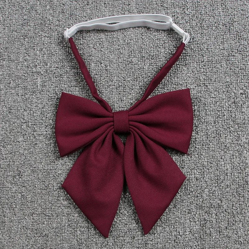 Japanese School JK Uniform Bow Tie For Girls Wine Red Butterfly Cravat School Sailor Suit Uniform Accessories Flowers Tie