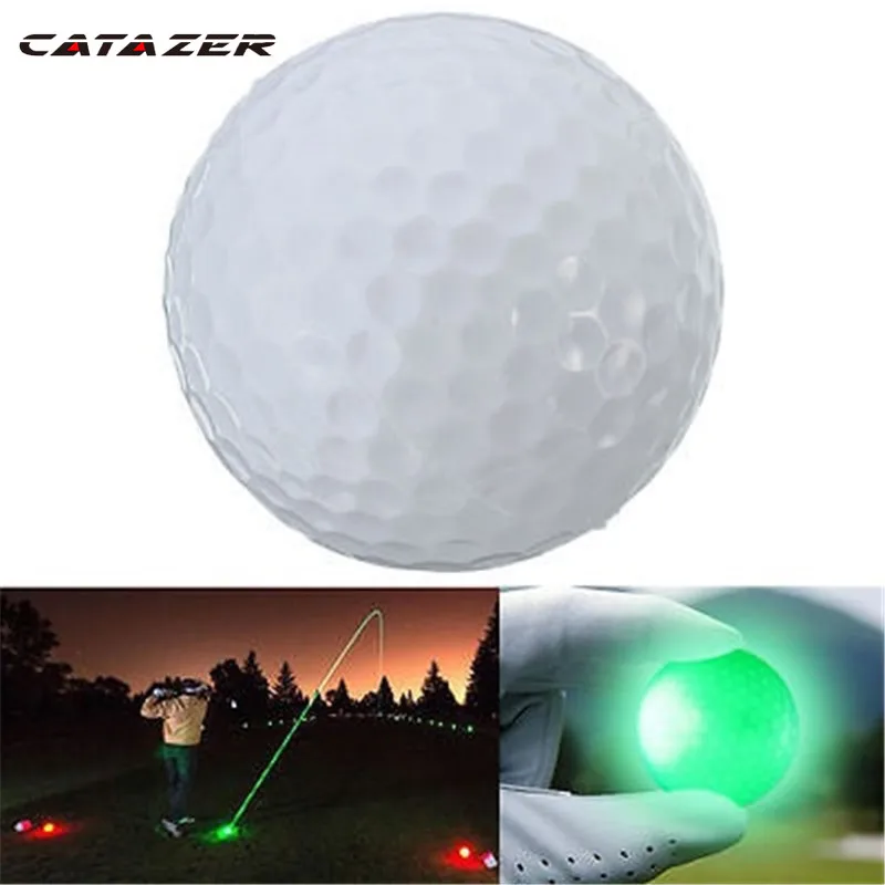 

Catazer 1 Piece LED Light Up Golf Balls Golf Balls Glow Flashing In the Dark Night Multi Color Training Golf Practice Balls