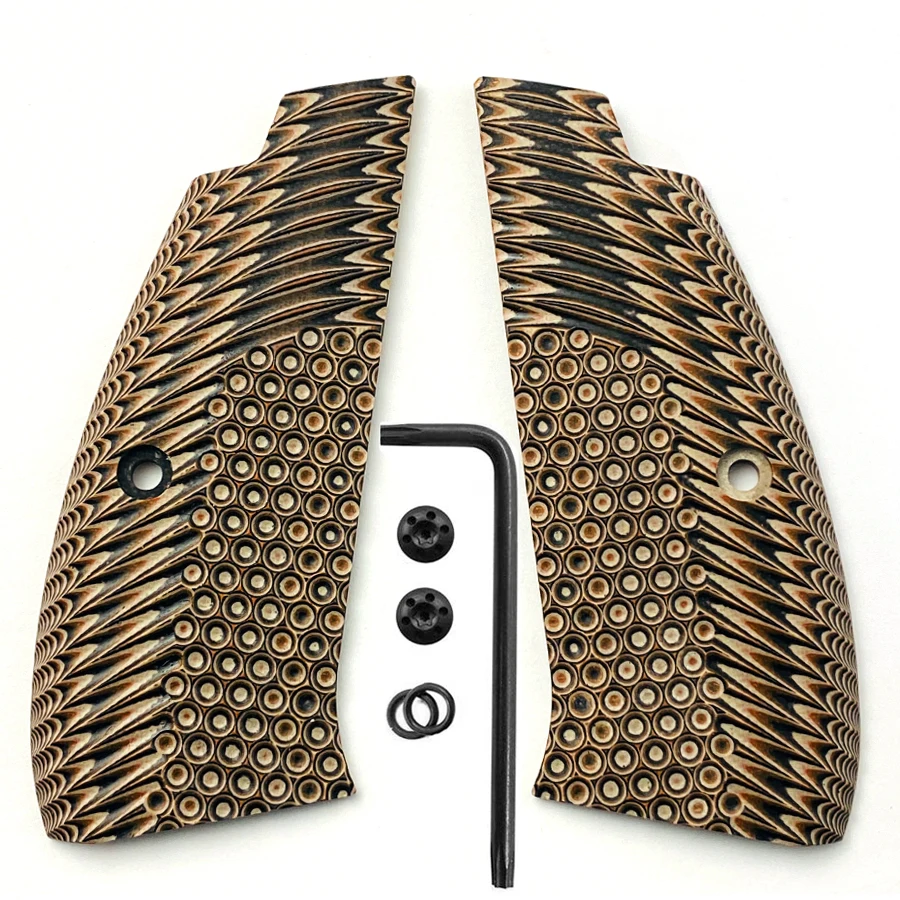 CZ75 Grips G10 Grips for CZ 75 Full Size, SP-01 Series, Shadow 2, 75B BD, Gun Grips Screws Included