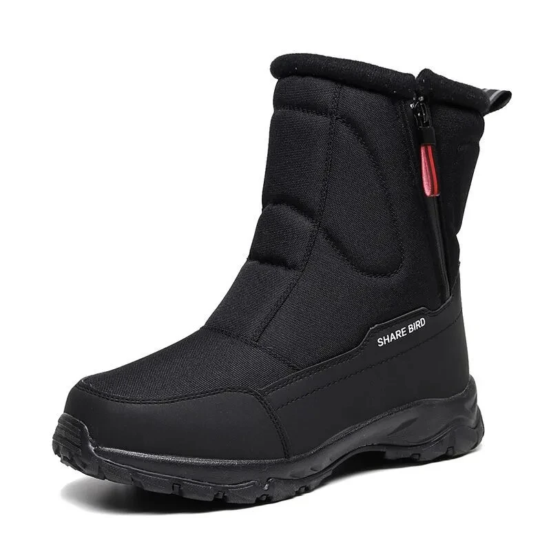 Men Boots 2023 Winter Shoes men Warm Snow Boots Mid-calf Men Winter Shoes Thick Plush 30% Wool Winter Boots Non-slip