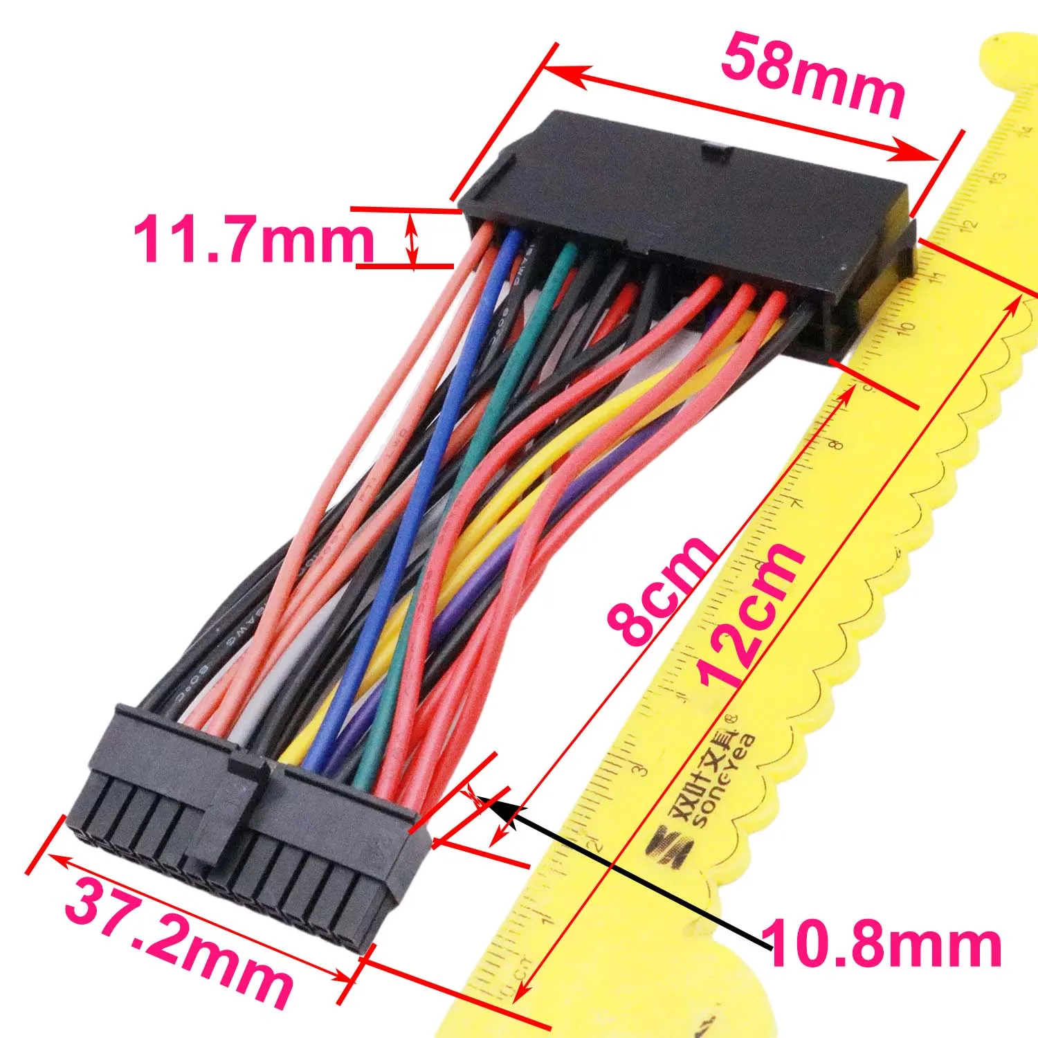 Replacement Mini 24 Pin Male To 24 Pin Female ATX Main Power Adapter Cable for DELL Optiplex 380 580 760 780 960 980 990