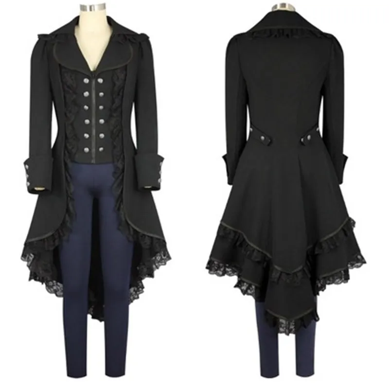 Gothic coat blazer steampunk tuxedo black gothic Victorian ladies coat