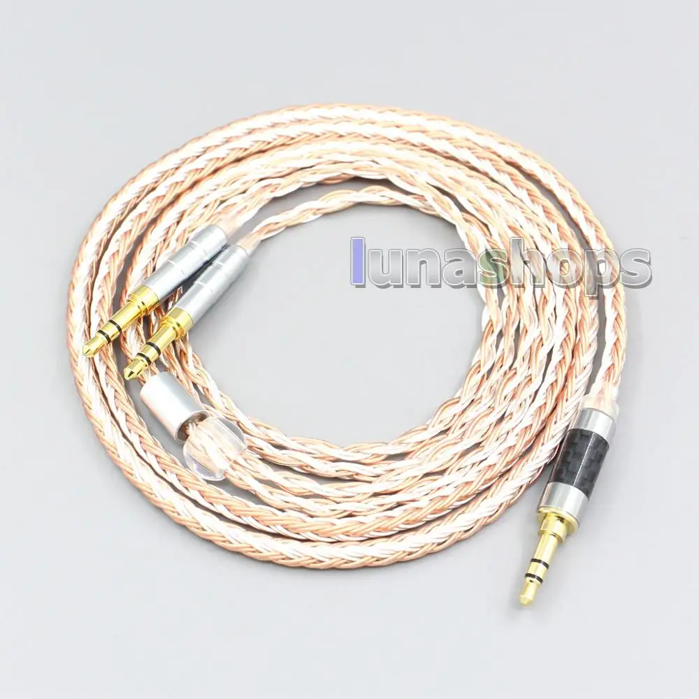 LN007008 16 Core OCC Silver Plated Mix Headphone Earphone Cable For Hifiman Sundara Ananda HE1000se v2 HE6se he400i he400se Arya