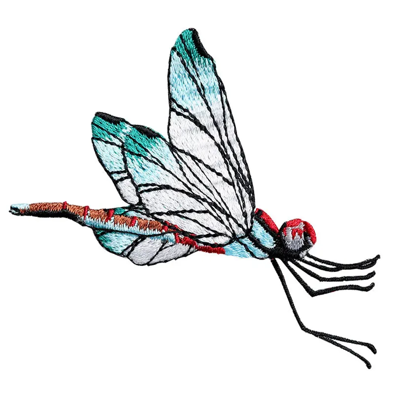 Dragonfly Embroidery Patch Animal Clothing Heat Transfer Patchwork Personalized Decorative DIY Stickers for Clothes Bag Hat