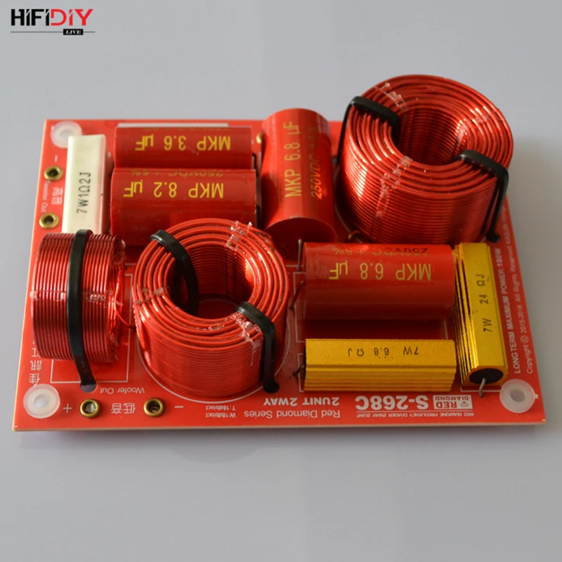 HIFIDIY LIVE  S-268C 2 Way 2 speaker( tweeter + bass ) Unit HiFi Speakers audio  Frequency Divider Crossover Filters