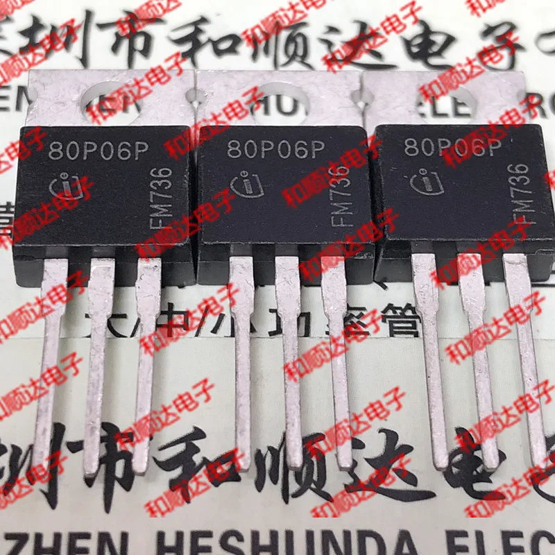 

10PCS 80P06P SPP80P06P TO-220 -60V -80A