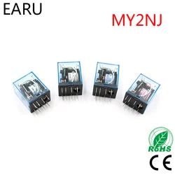 MY2P HH52P MY2NJ Relay Coil General DPDT Micro Mini Electromagnetic Relay Switch AC 110V 220V DC 12V 24V Power Relay Switch LED