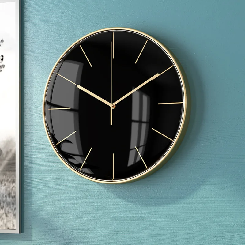 

30x30cm Metal Mute Wall Clock Nordic Simple Creative Living Room Clock Fashion Home Decorative Wall Clock