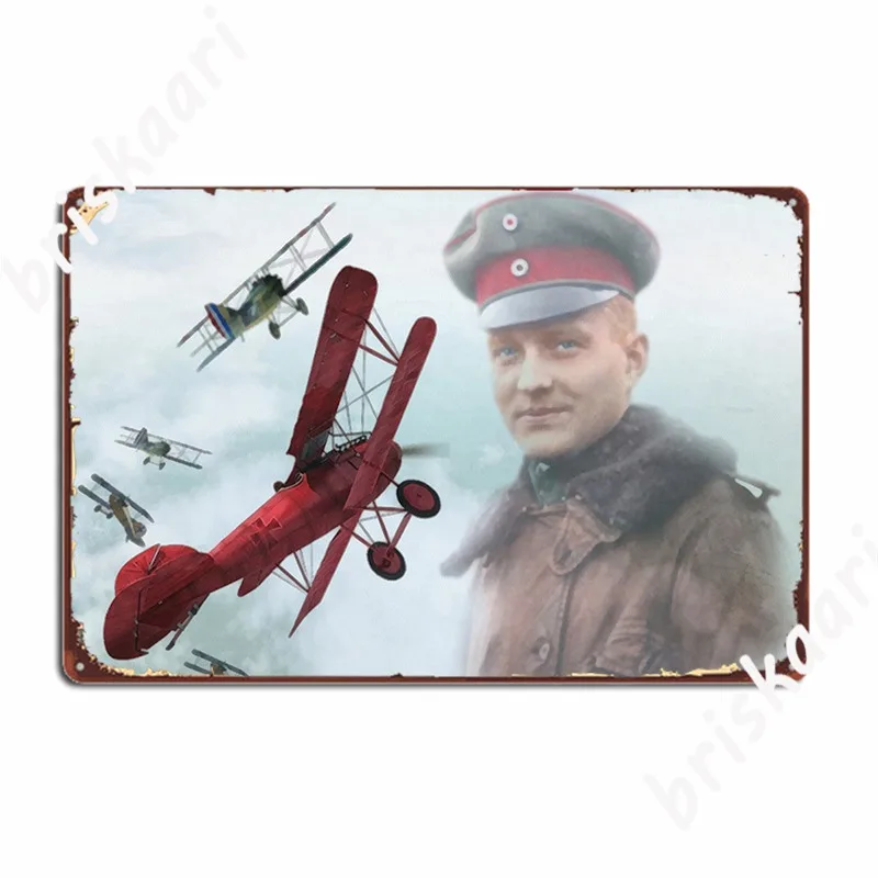 Rittmeister Manfred A. Freiherr Von Richthofen Metal Sign Club Home Bar Cave Decoration Wall Decor Tin Sign Poster